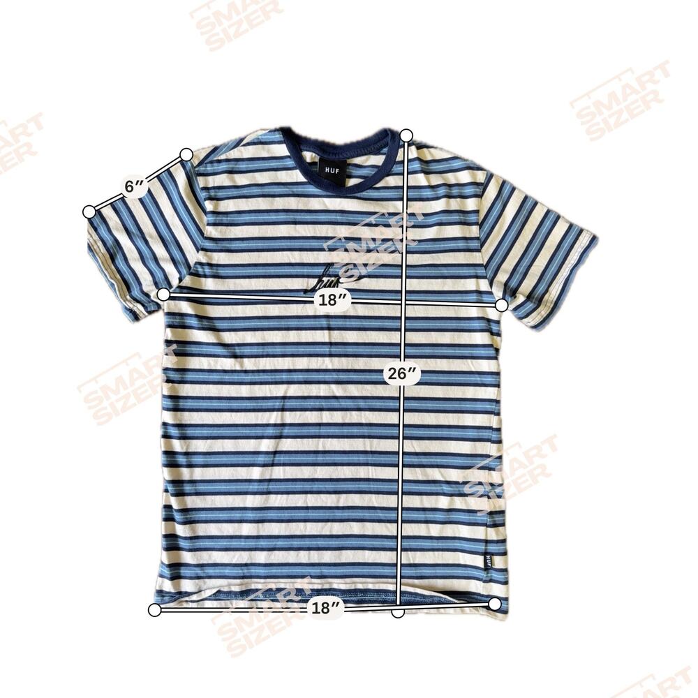 Huf mens striped short sleeve t shirt small